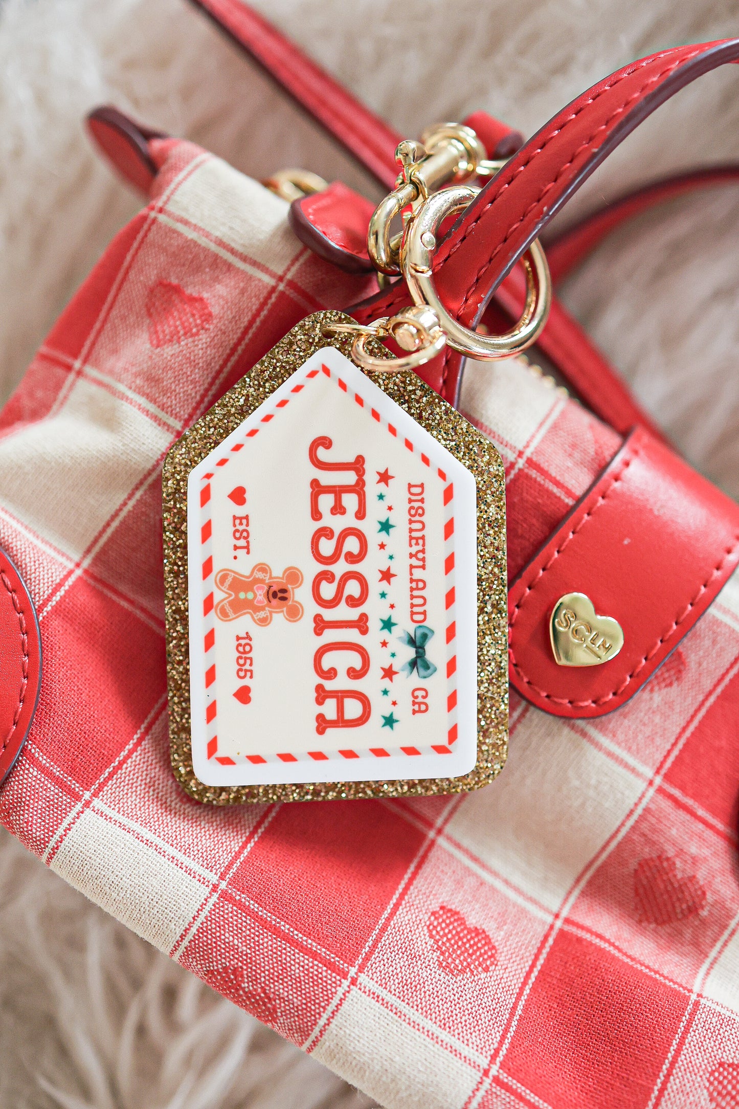 Custom holiday luggage charm