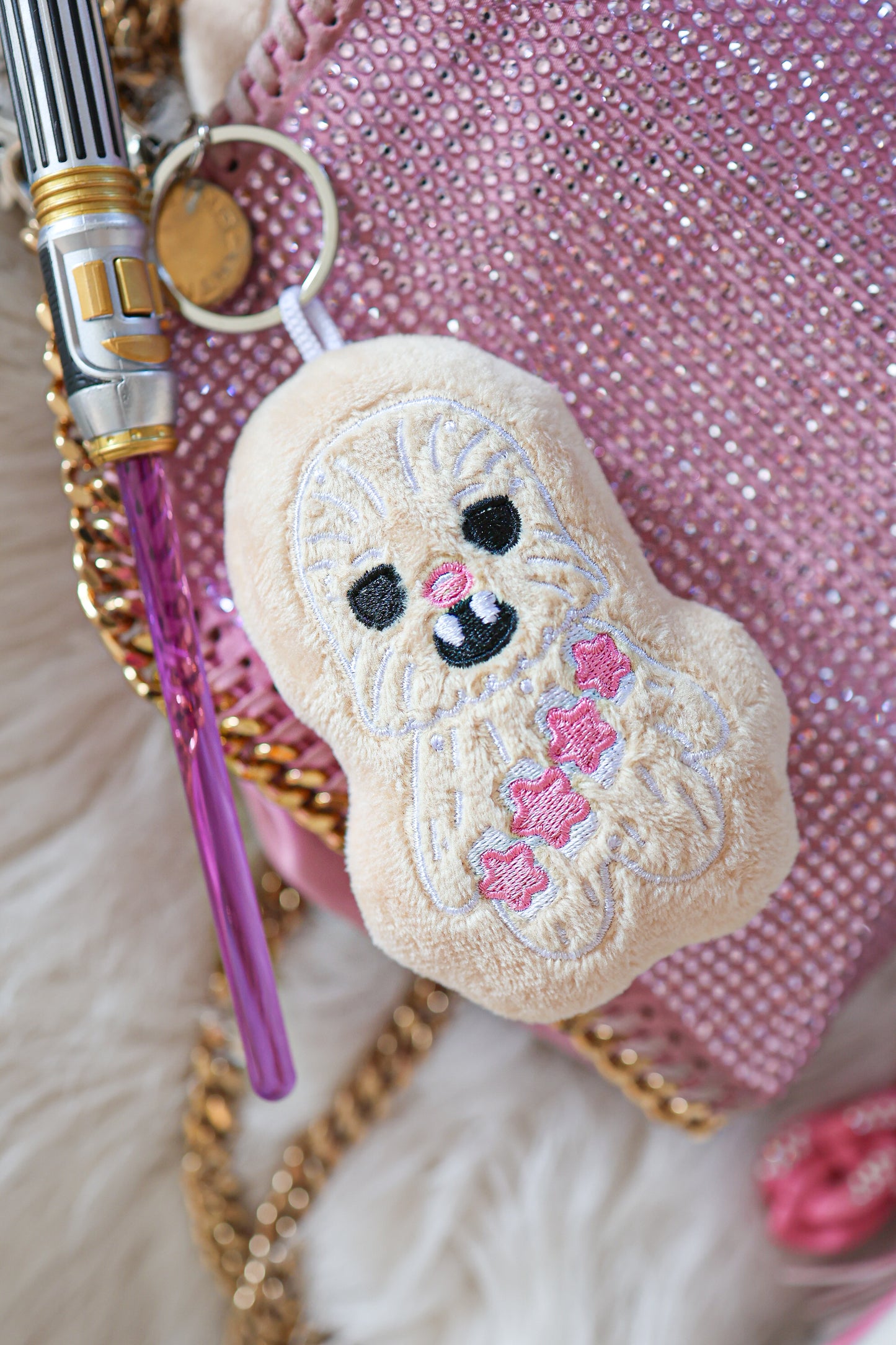 Gingerbread star fighter plush bag charm