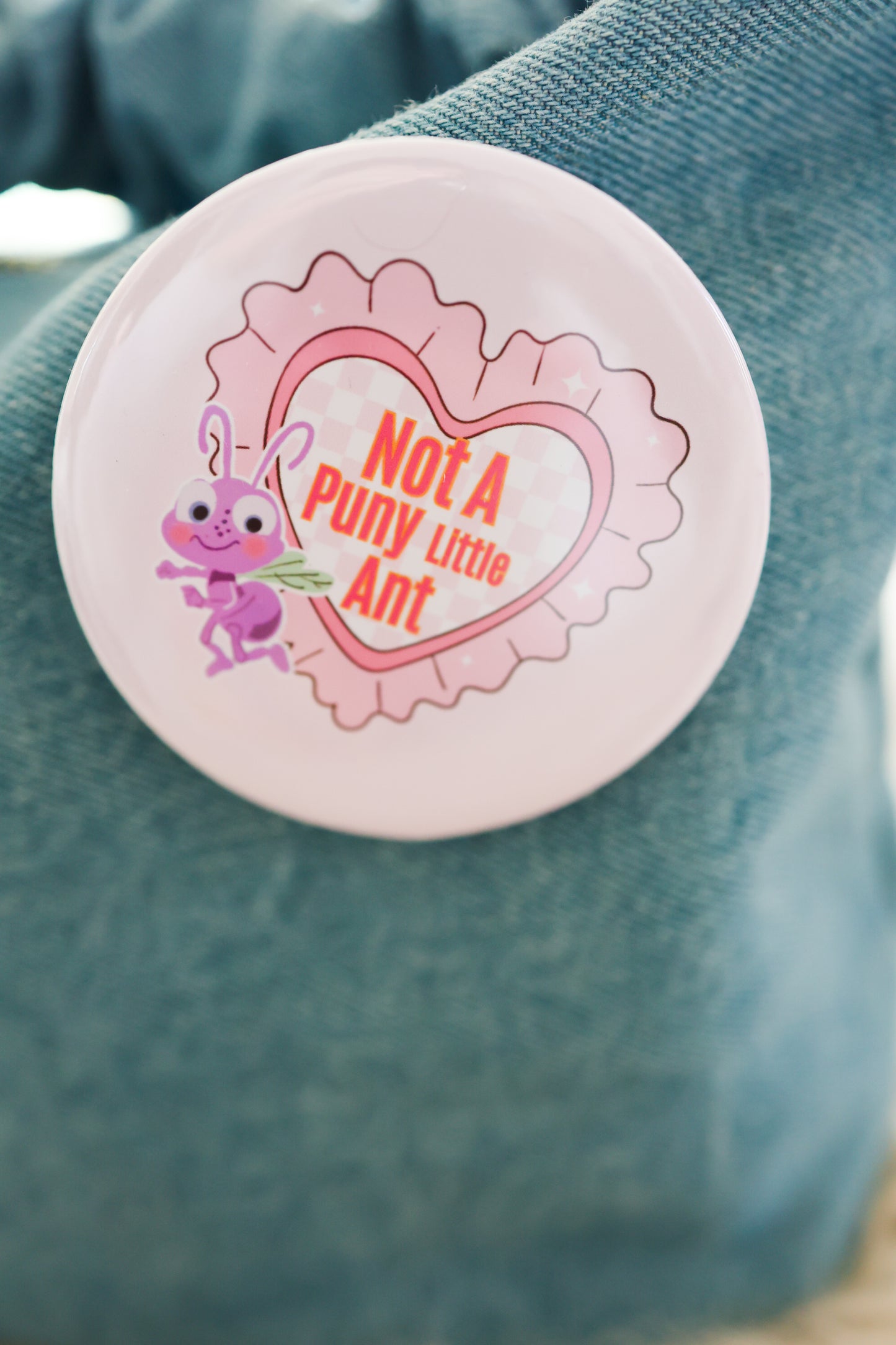 Not a puny ant button