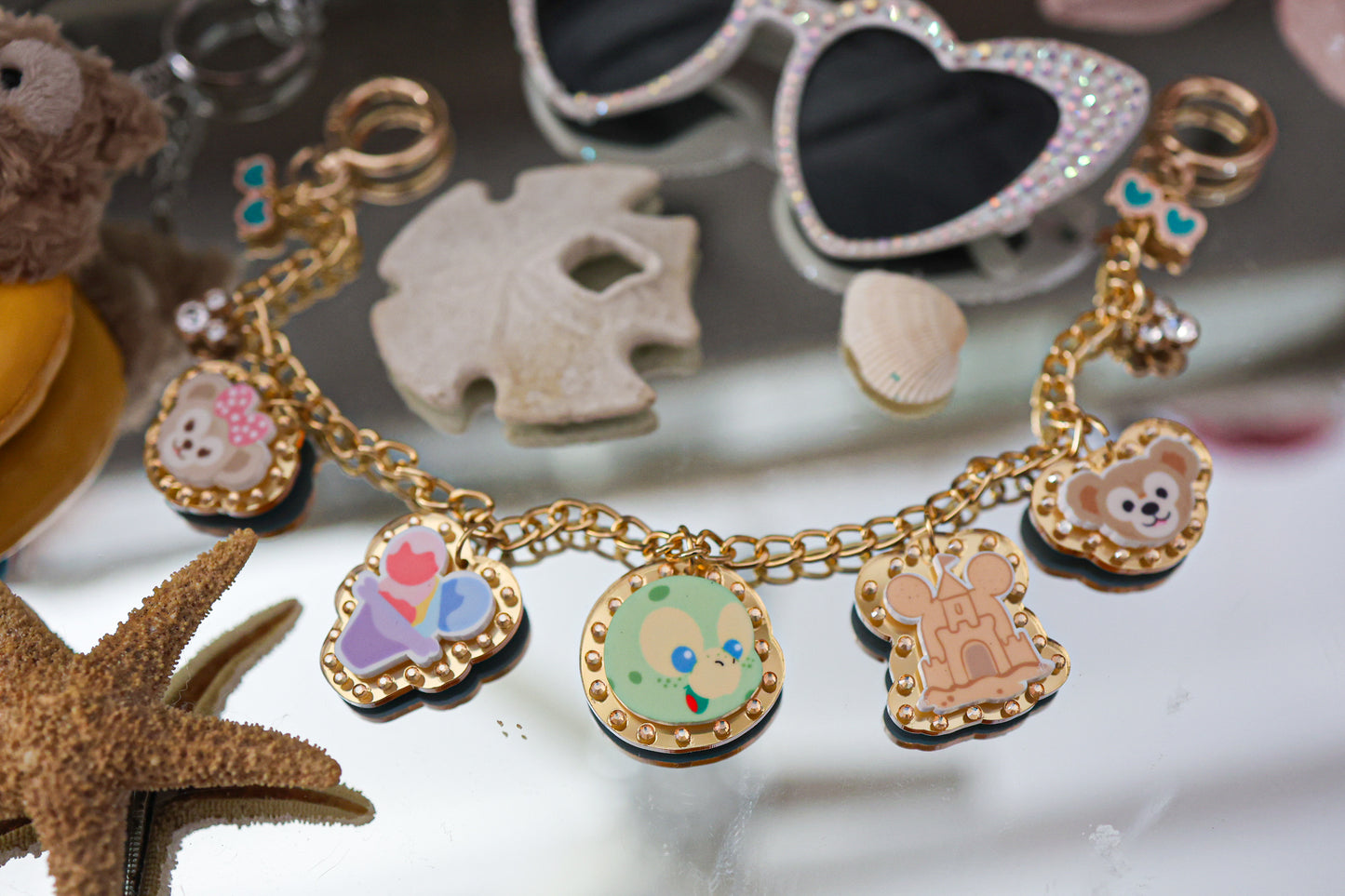 Jumbo rhinestone summer vibes bag chain
