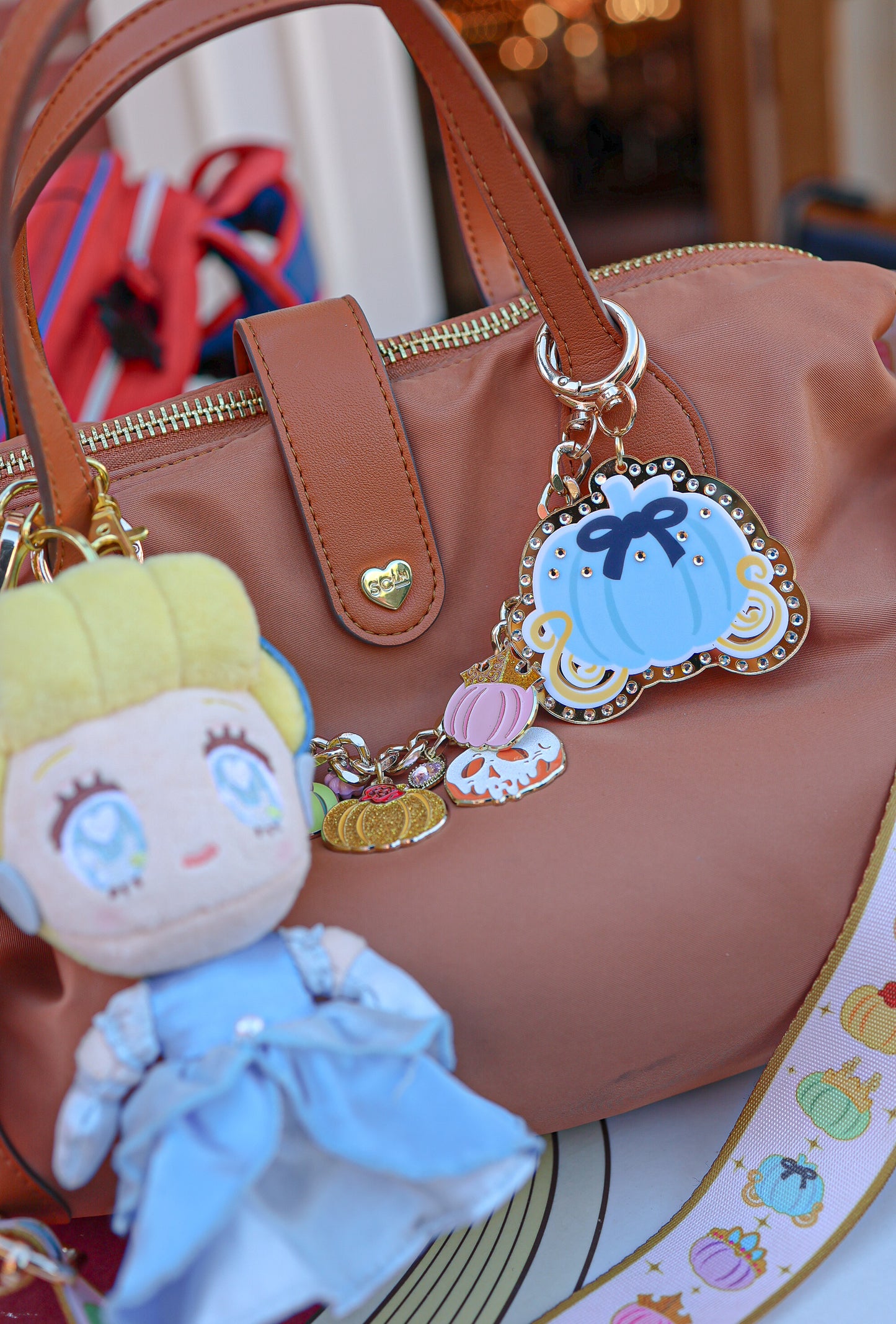 B. Bop. Boo pumpkin bag charm