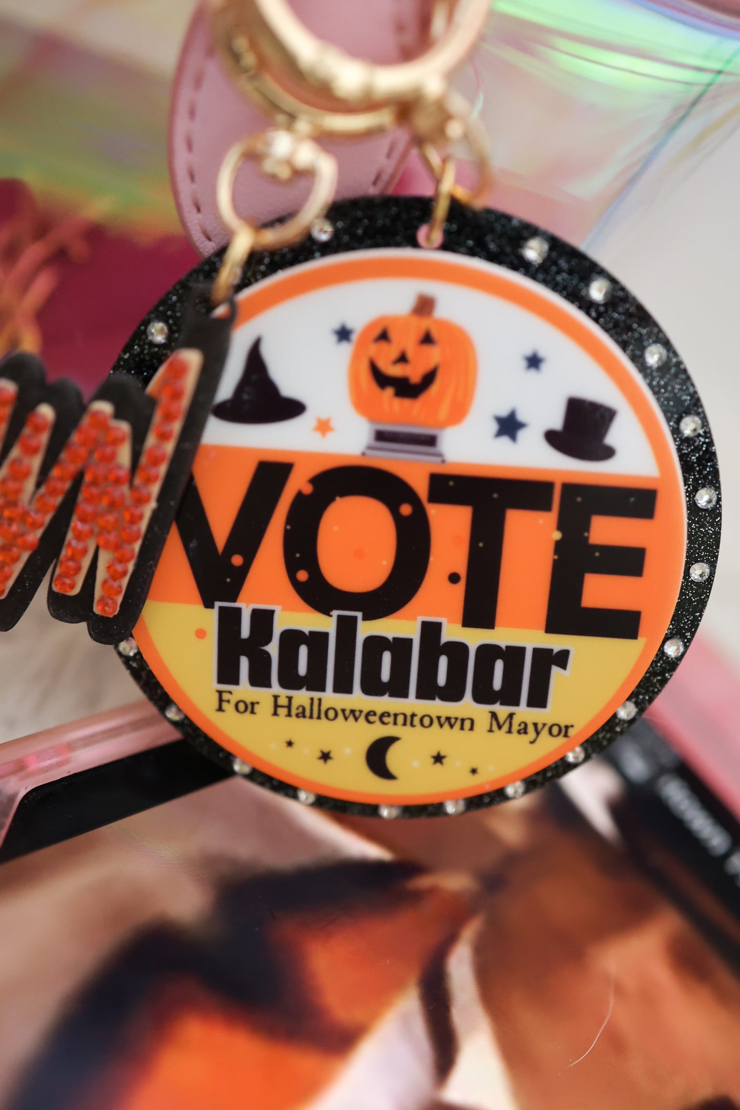 Warlock for mayor bag charm