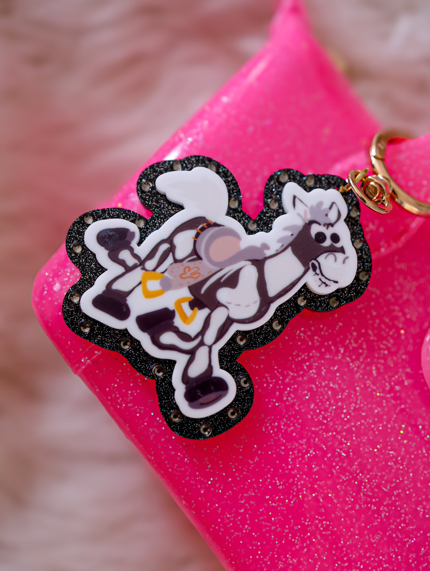 Skeleton pony bag charm