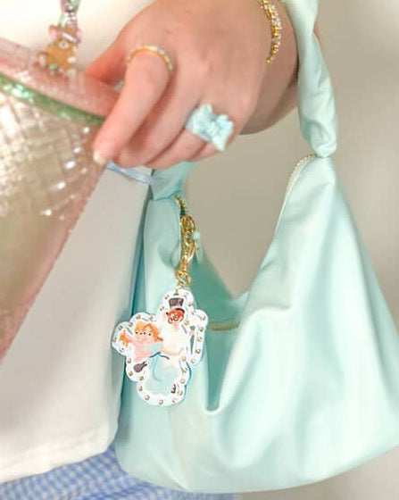 Happy thoughts bag charm