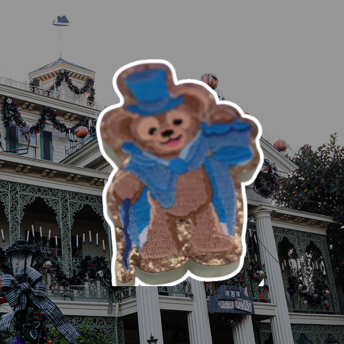Spooky house ghost bear patch