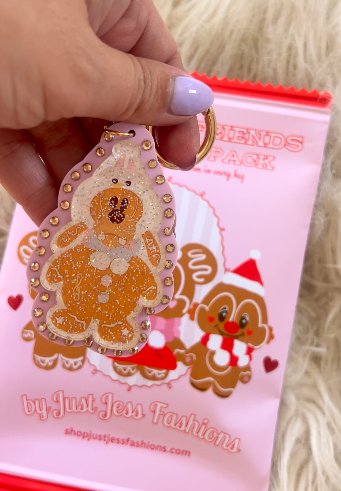 Mr silly gingerbread bag charm