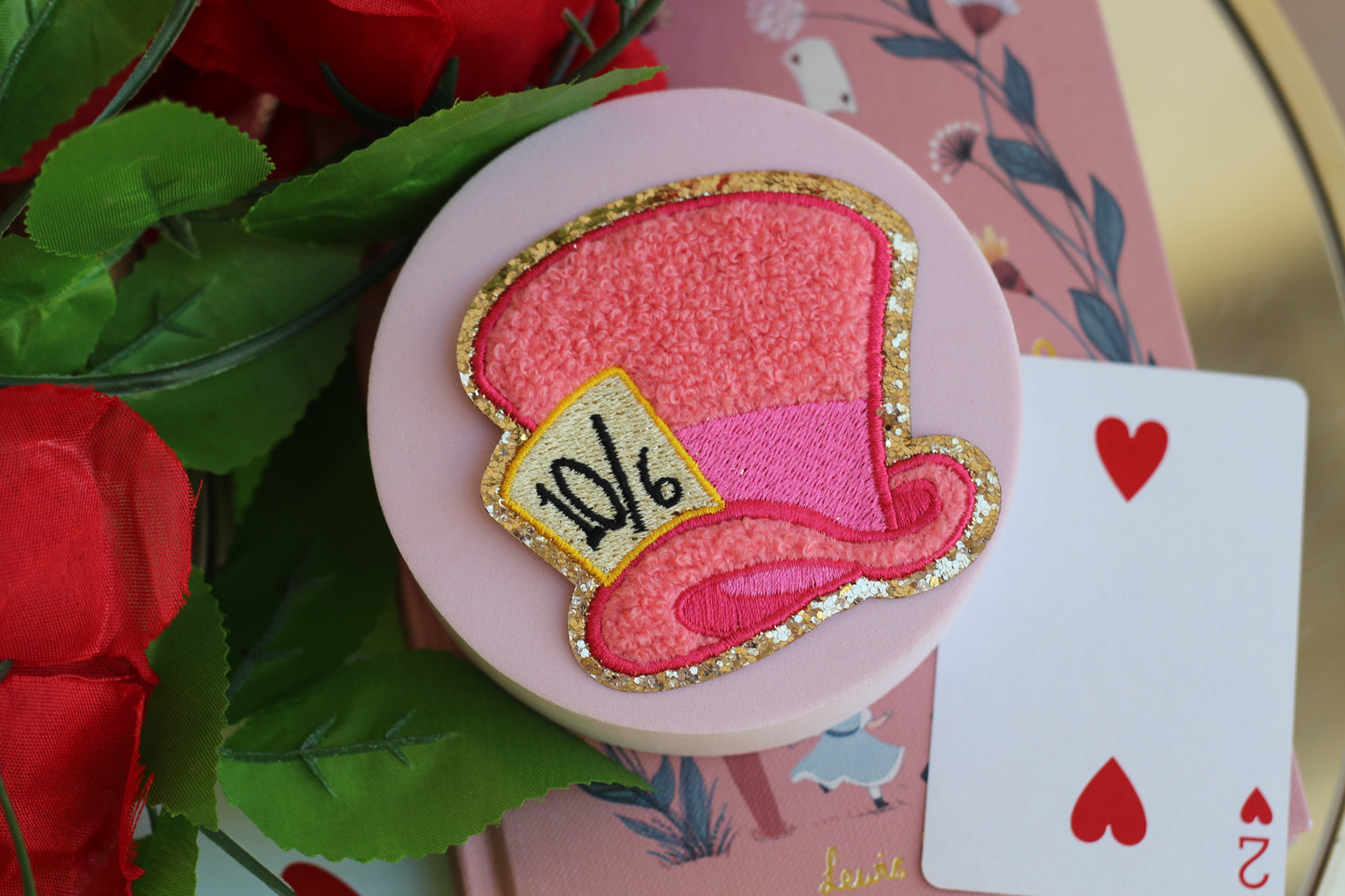 Pink Hat Iron On Patch