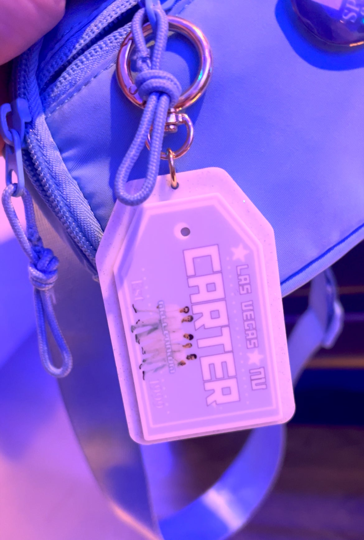 Custom band luggage charm