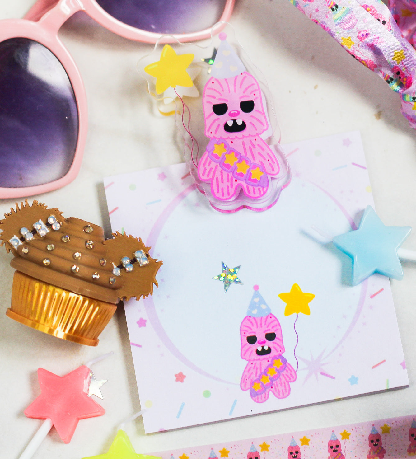 Party Time Star Fighter Sticky Note Pad