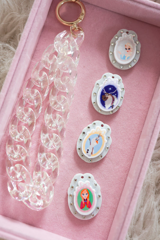 Custom winter friends cell number phone charm