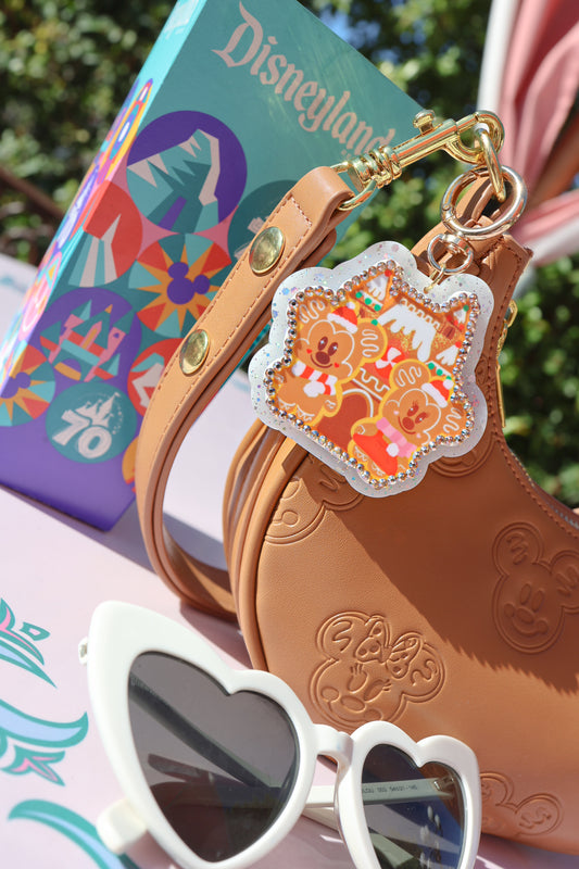 Gingerbread castle bag charm
