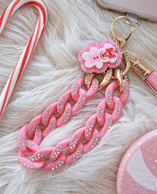 Pinkmas vibes cell phone charm