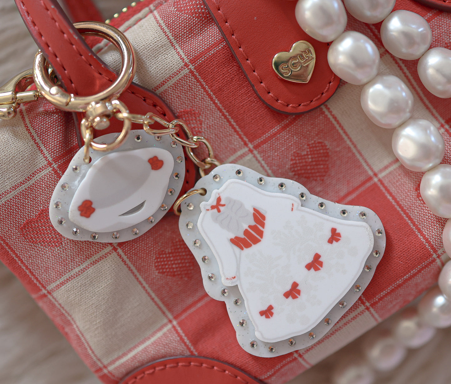 Super dress bag charm
