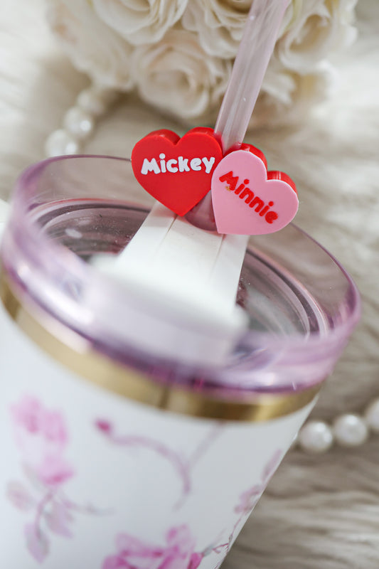 Iconic couple straw charm