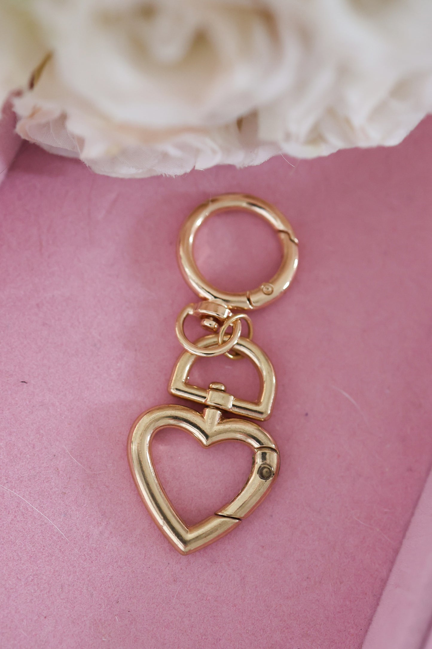 Heart clasp charm extender