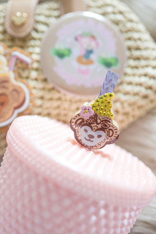 Tropical treat straw charm