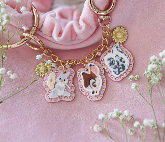 Floral friends bag chain