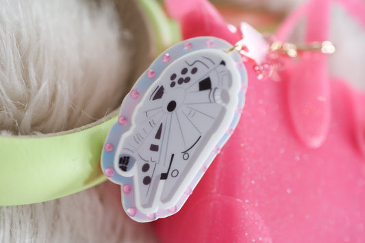 Space ship bag charm