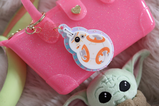 Round beep boop bag charm