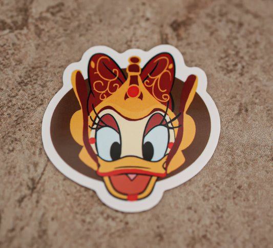 Waterproof queen duck sticker