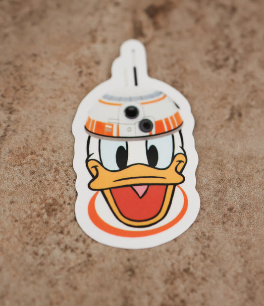 Waterproof robot duck sticker