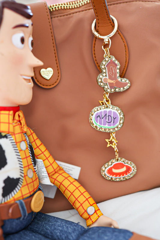 Iconic toys bag charm