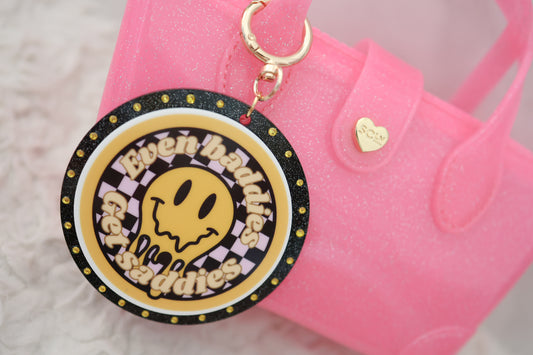Even baddies get saddies bag charm