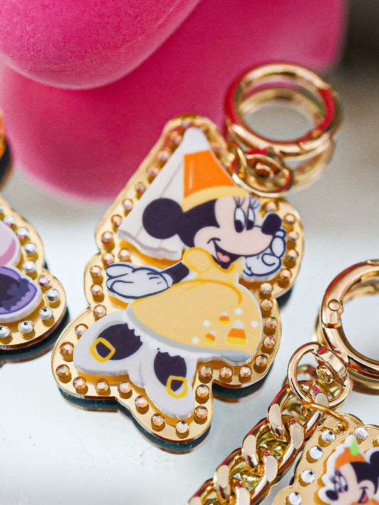 Candy corn princess bag charm