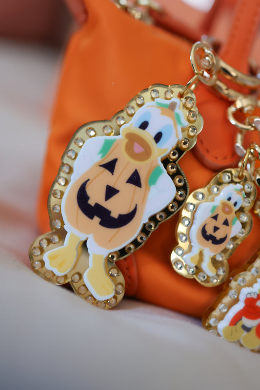 Mr pumpkin duck bag charm