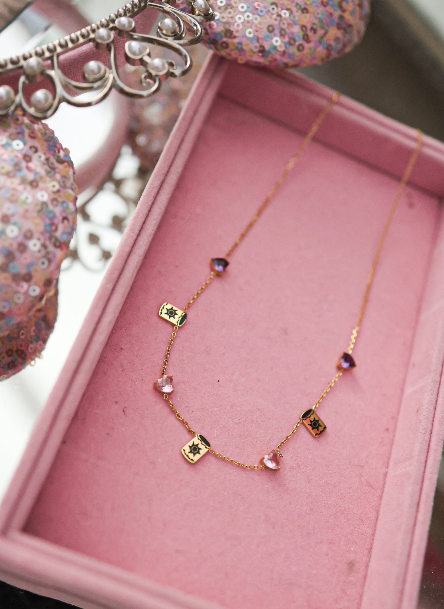 Floating lantern necklace