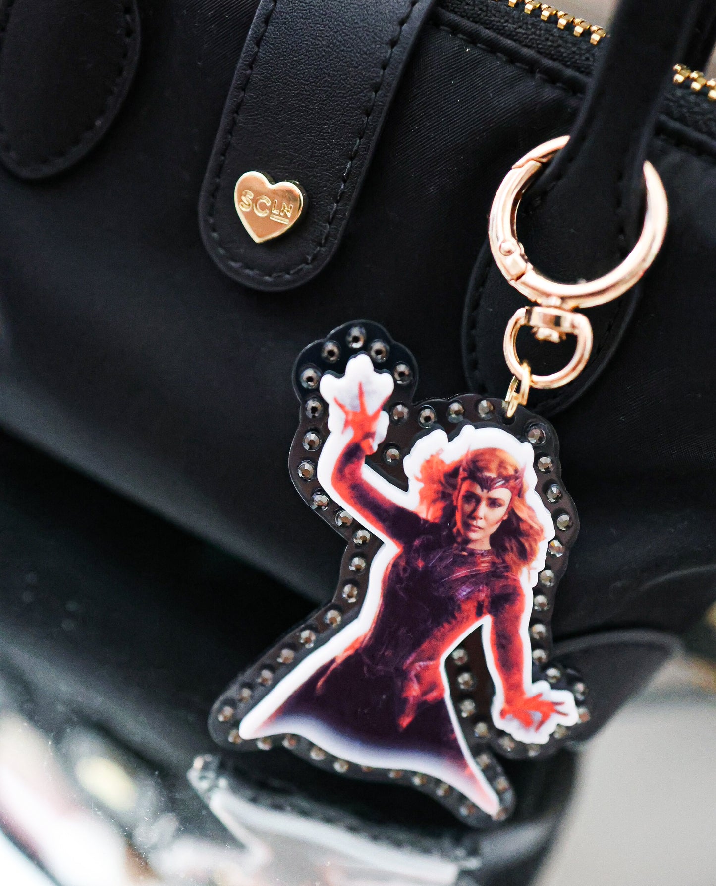 Red witch bag charm