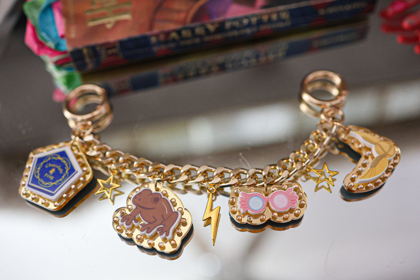 Whimsical icons bag chain