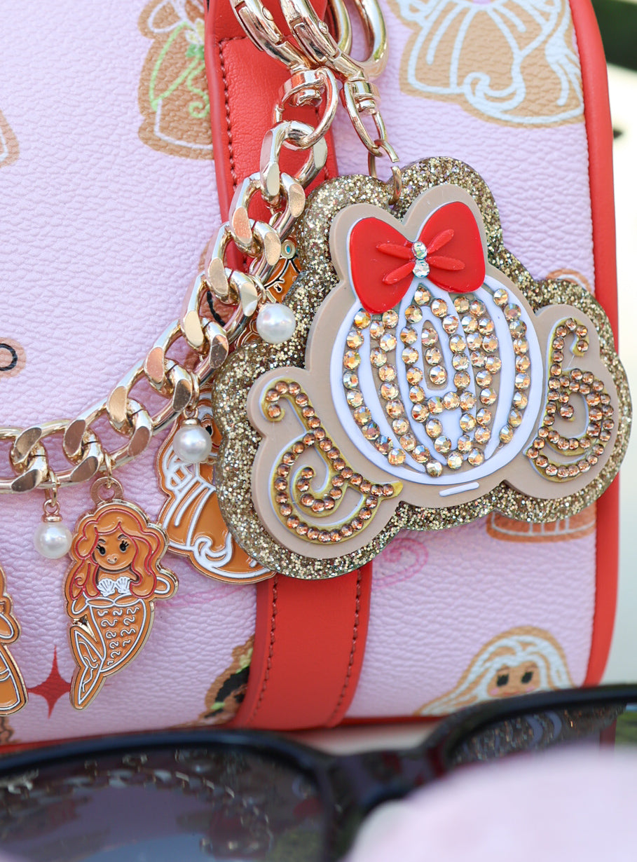 Carriage gingerbread bag charm