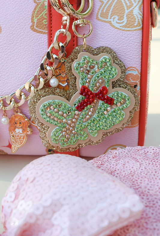 Royal Xmas frog rhinestone bag charm