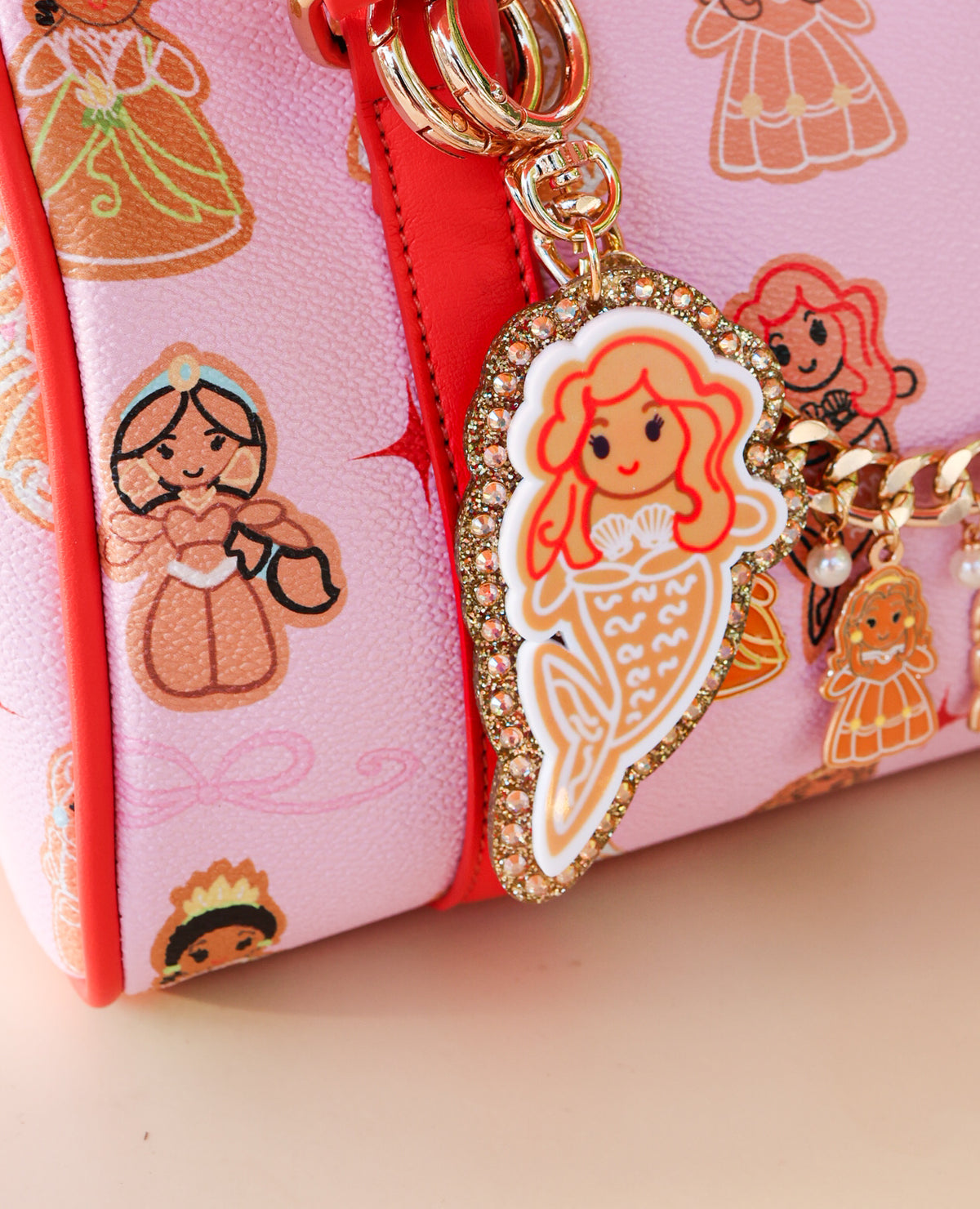 Mermaid princess gingerbread bag charm