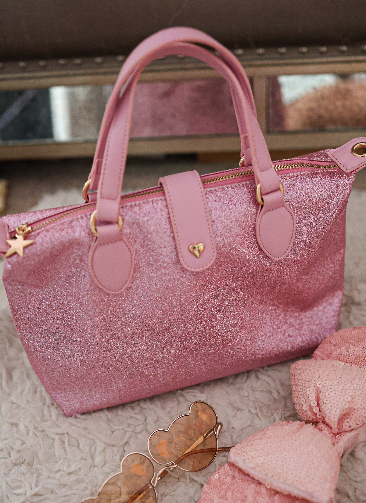 Pink Just Jess signature sparkle crossbody