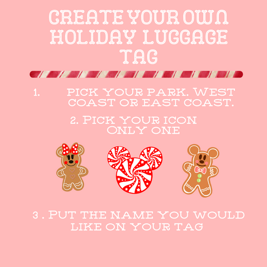 Custom holiday luggage charm
