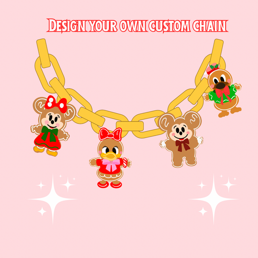Custom Gingerbread charm chain