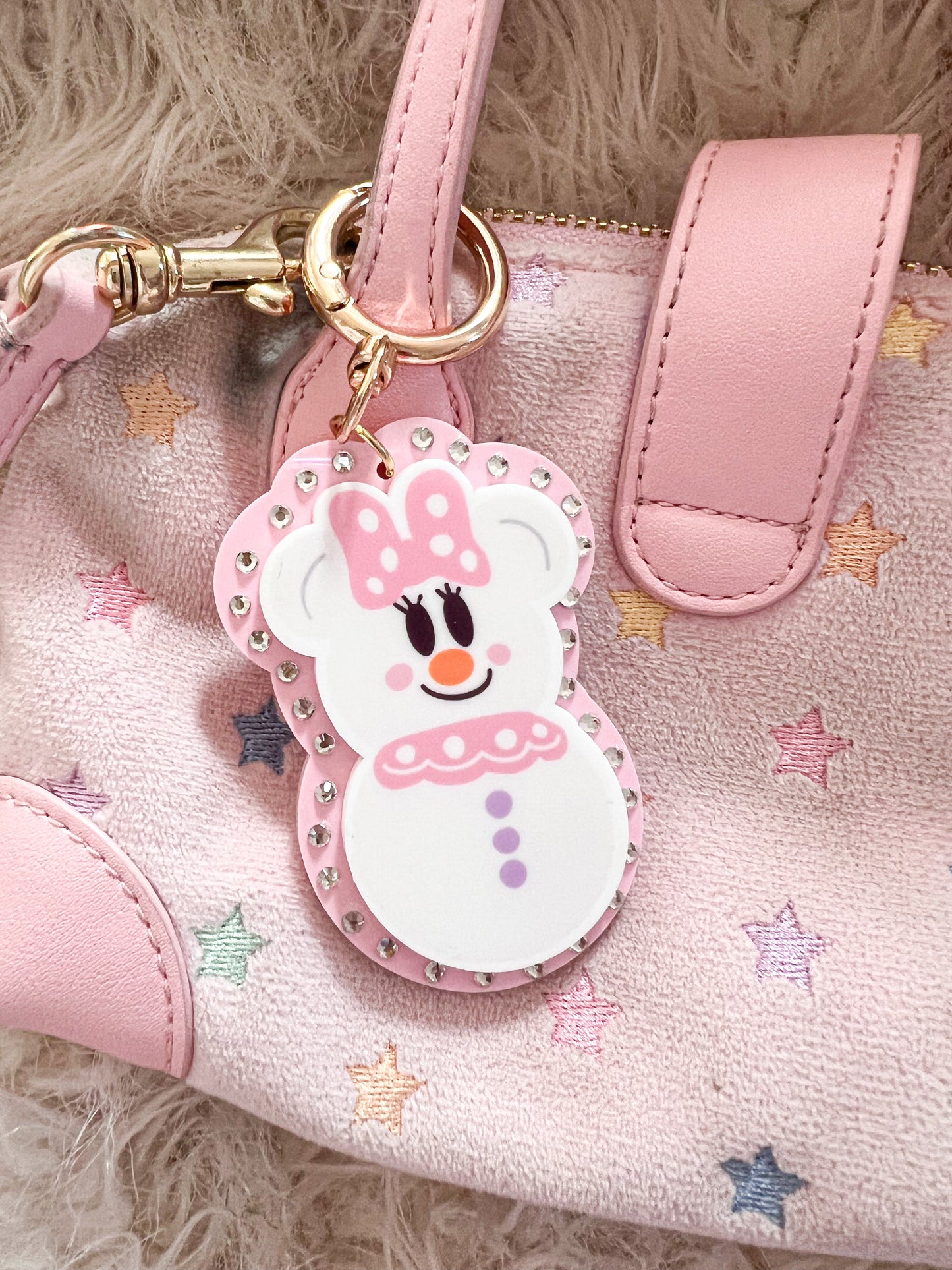 Mrs snowman bag charm