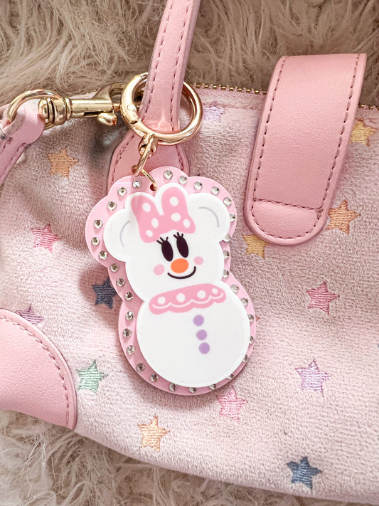 Mrs snowman bag charm