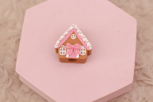 Sweet and pink gingerbread house