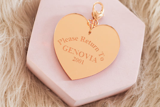 Please return to land I love bag charm