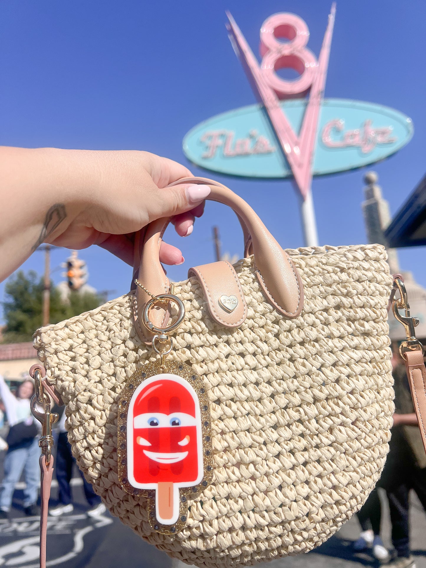 Race car pop bag charm